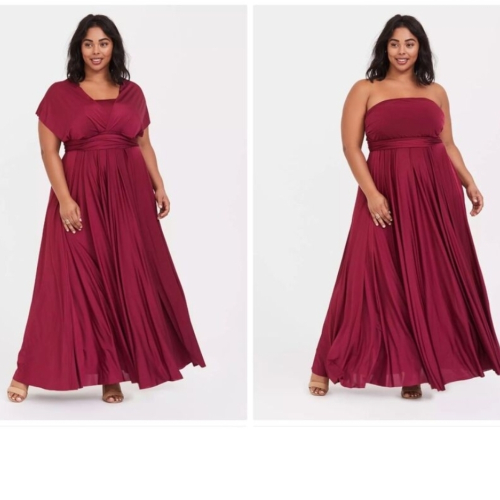 torrid Wine Convertible Maxi Dress